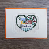 Cross Stitch Greeting Card - Thank You Cross Stitch Greeting Card - Thank You