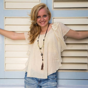 Image Title Necklace - Boho Tassel Black