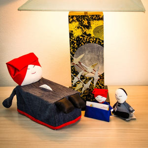 Denim Samsui Woman Tissue Box Cover