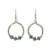 Ananya Hoop Earrings (wood, brass and beads) Ananya Hoop Earrings (wood, brass and beads)
