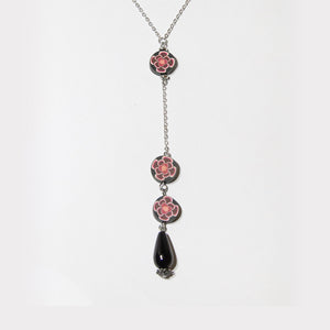Image Title Necklace - PolyHope Teardrop Floral