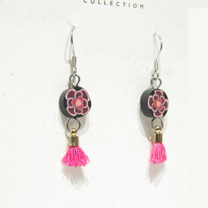 Image Title Earrings - PolyHope Tassel Floral