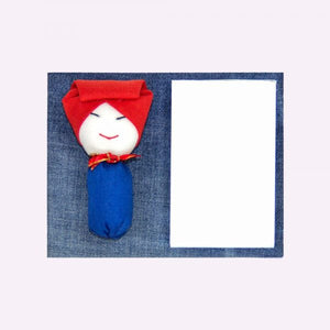 Denim Samsui Woman Magnetic Notepad