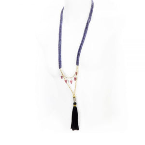 Image Title Necklace - Dignity's Tassel (Purple)