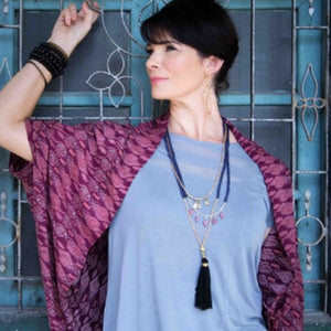 Image Title Necklace - Dignity's Tassel (Purple)