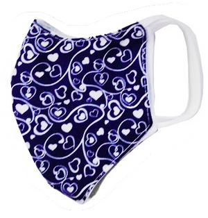 Image Title Hearts in Blue & White