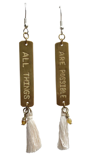 Earrings - All Things Are Possible (Long)