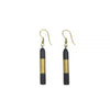 Earrings - Shade Gold Bar Hanging Wood Earrings - Shade Gold Bar Hanging Wood