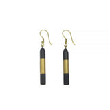 Earrings - Shade Gold Bar Hanging Wood Earrings - Shade Gold Bar Hanging Wood