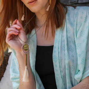 Image Title Kimono -  Aqua print
