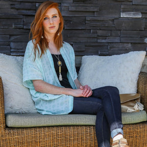 Kimono -  Aqua print