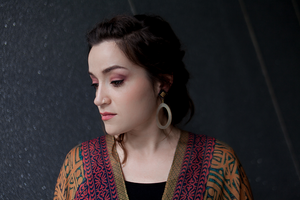 Image Title Earrings - Ox Horn Hoop