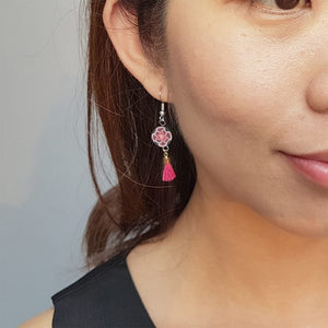 Earrings - PolyHope Tassel Floral