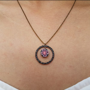 Image Title Necklace - PolyHope Halo Floral