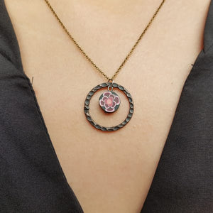 Image Title Necklace - PolyHope Halo Floral