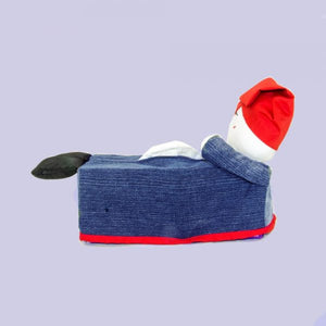 Image Title Denim Samsui Woman Tissue Box Cover