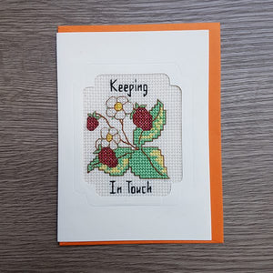 Cross Stitch Greeting Card - Keeping in Touch