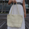 Cara Brent V-Tote Handbag. Handwoven by Blind artisan in Kolkata