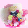 Bouquet of 6 roses, a bear & 2 lollipops