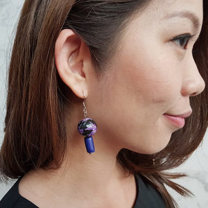 Earrings - PolyHope Orient Sphere (Purple)